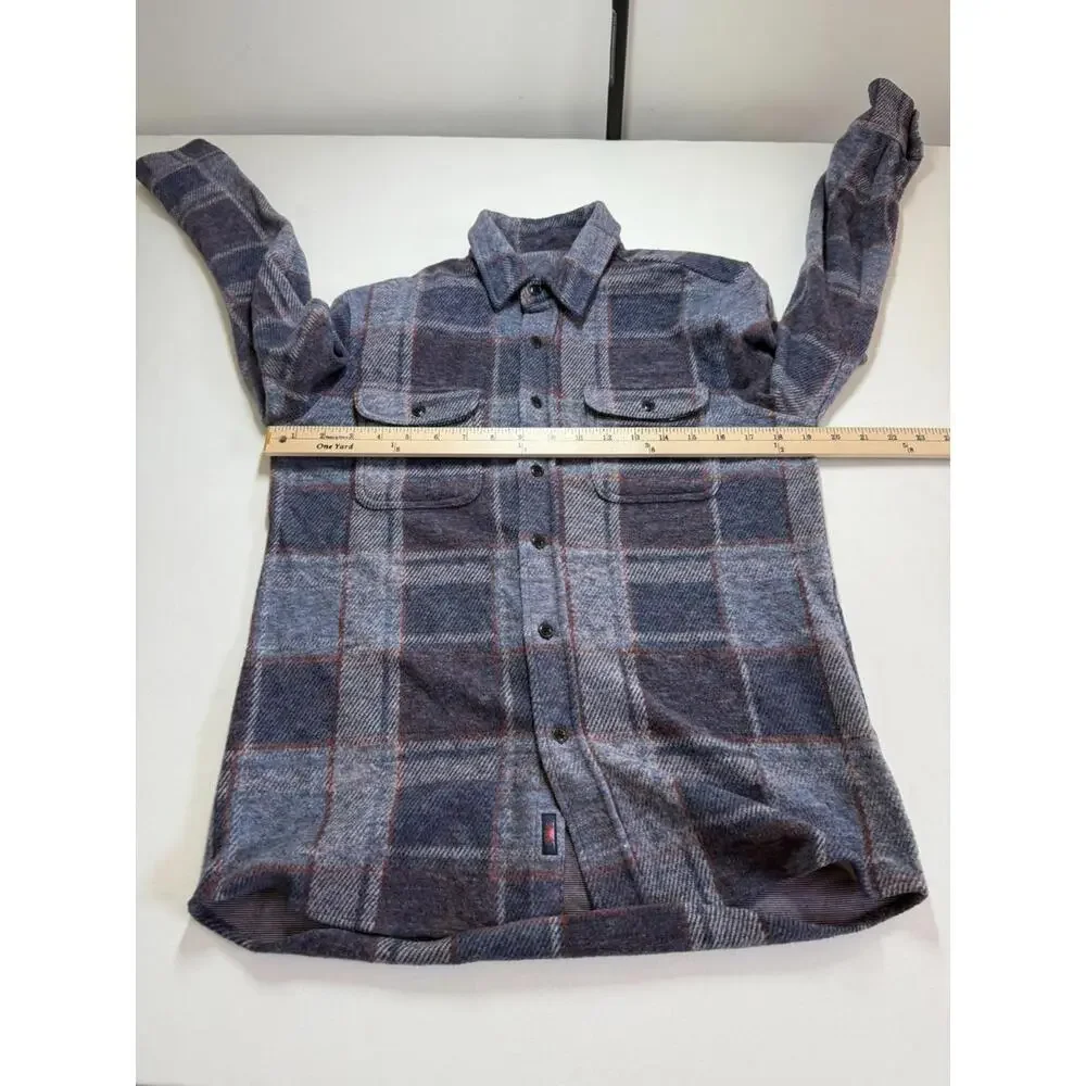 Faherty Legend Ultrasoft Sweater Button Down Shirt Blue Plaid Small - Picture 6 of 7